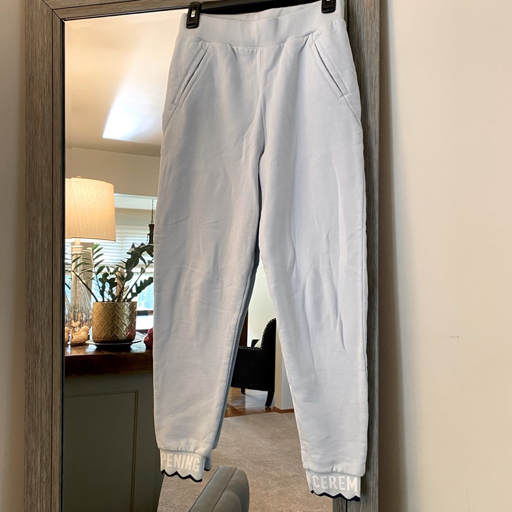 Opening Ceremony, XS, logo cuffed baby blue sweatpants, perfect condition!!